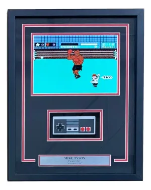 Mike Tyson Framed 8x10 Punch Out Photo w/ NES Controller