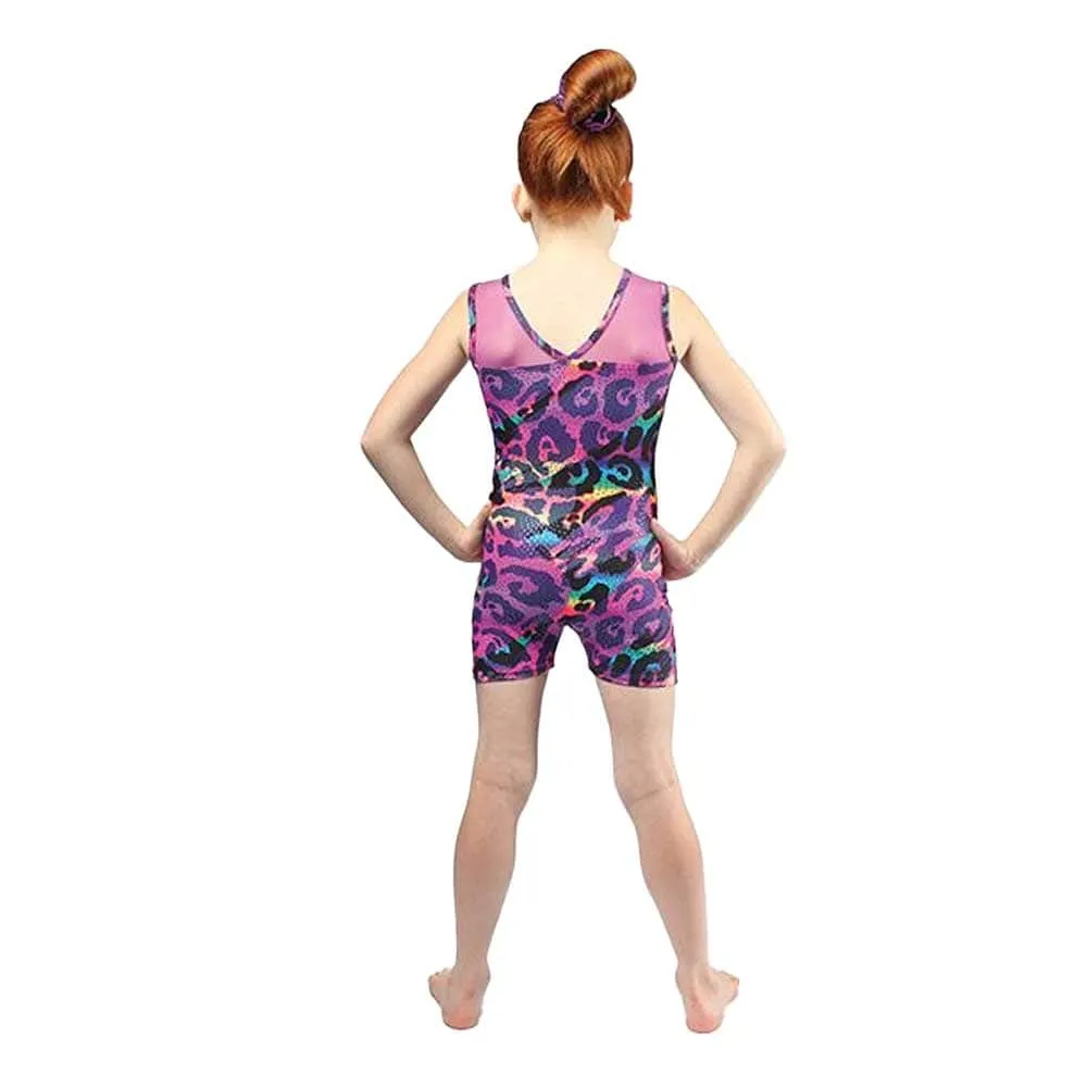 Mondor 27816 Printed Gymnastics Biketard Child - Leopard