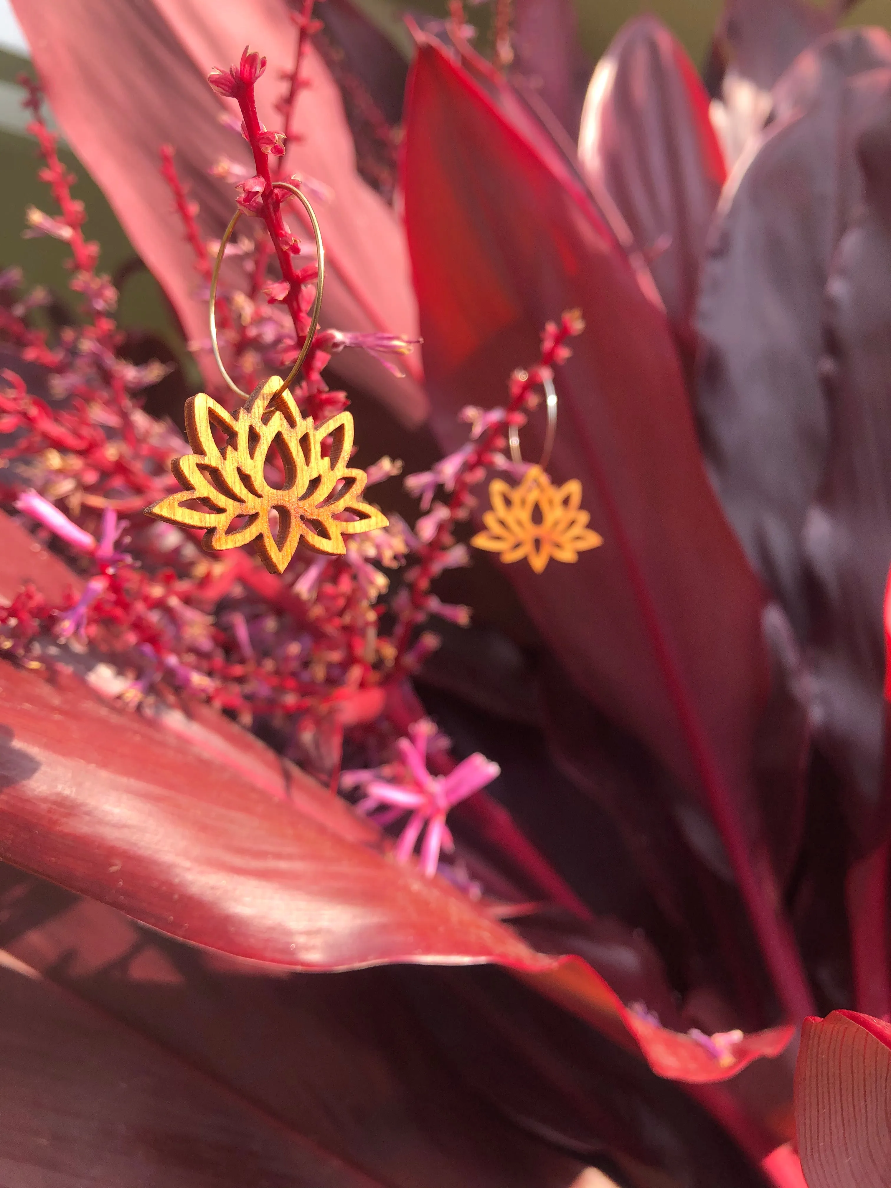 Natural Wood Earrings | LOTUS