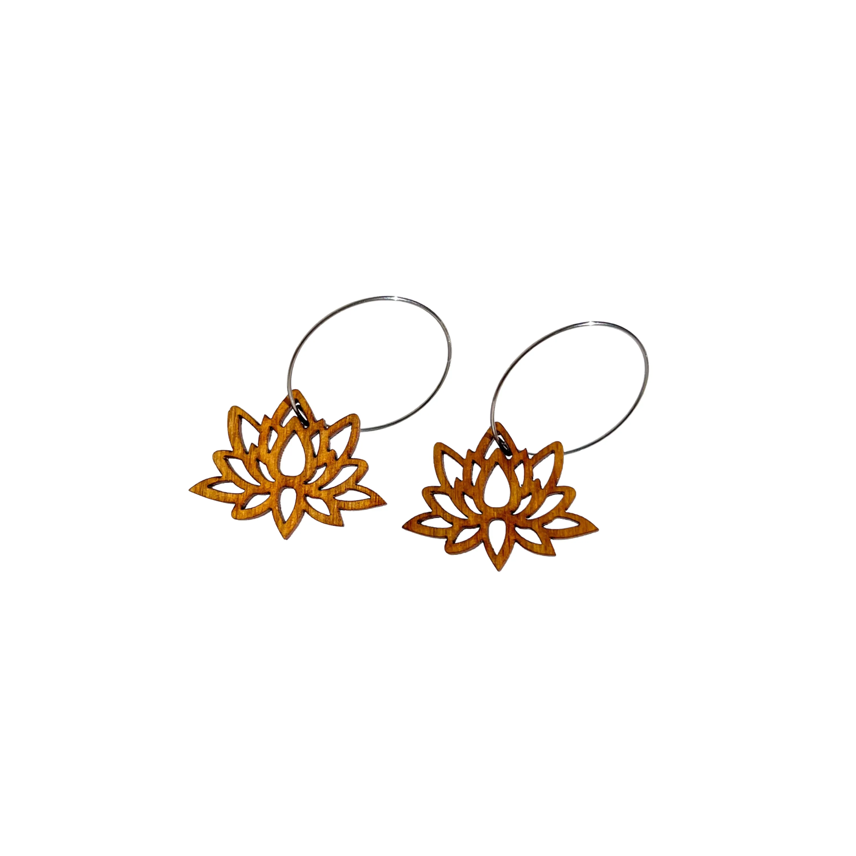 Natural Wood Earrings | LOTUS