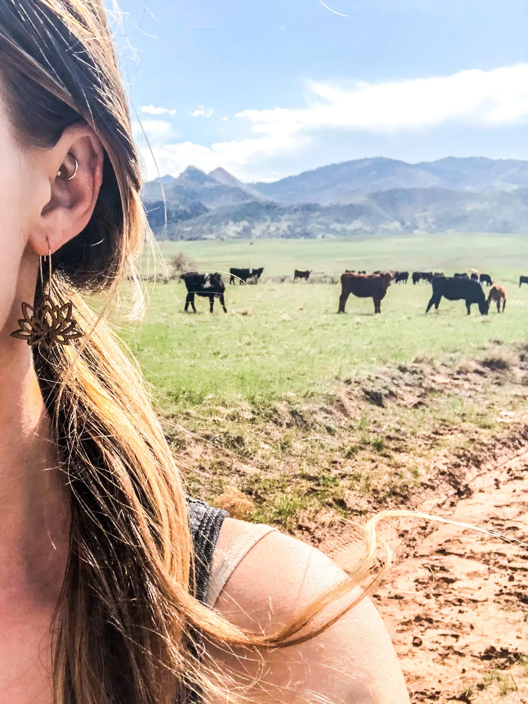 Natural Wood Earrings | LOTUS