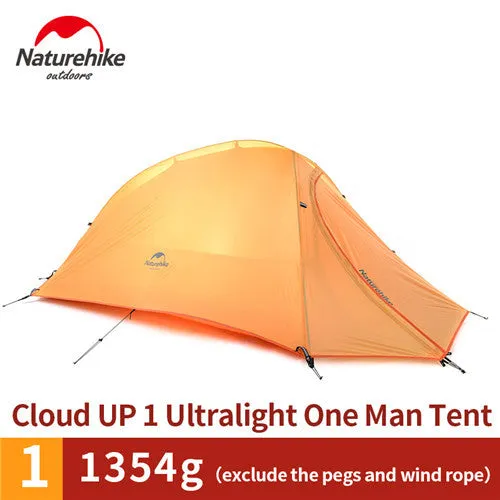 Naturehike  Ultralight Hiking Tent 20D/210T Fabric  For 1 Person With Mat