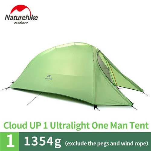 Naturehike  Ultralight Hiking Tent 20D/210T Fabric  For 1 Person With Mat