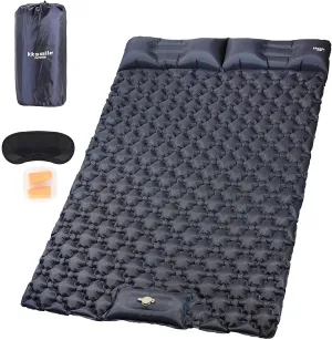 New kksmile Double Sleeping Pad for Camping, Self Inflating Sleeping Pad, Upgraded Ultralight Sleeping Pad Built-in Pump, 2.5" Backpacking Sleeping pad for Waterproof, Hiking and Traveling