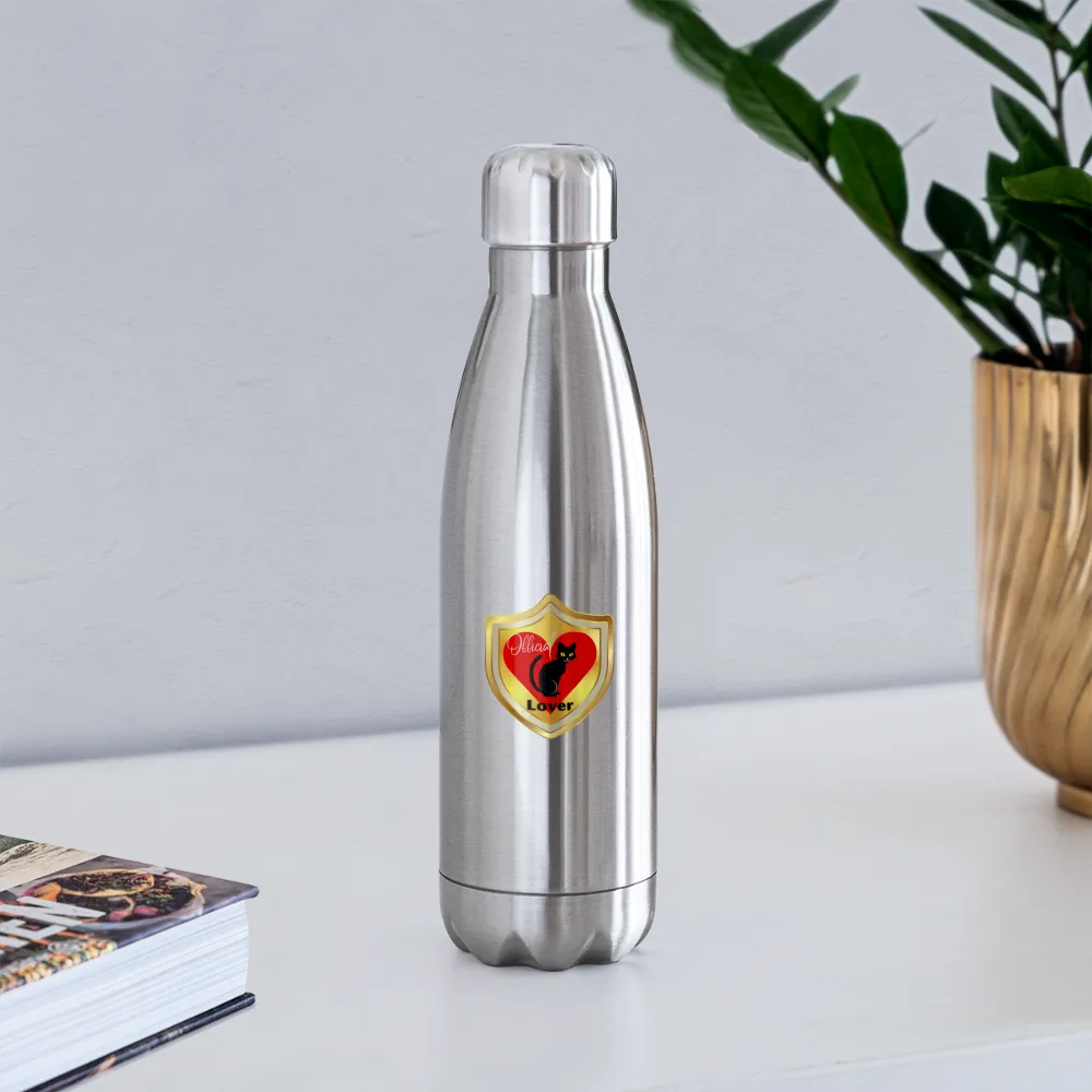 Official Cat Lover Badge Insulated Stainless Steel Water Bottle