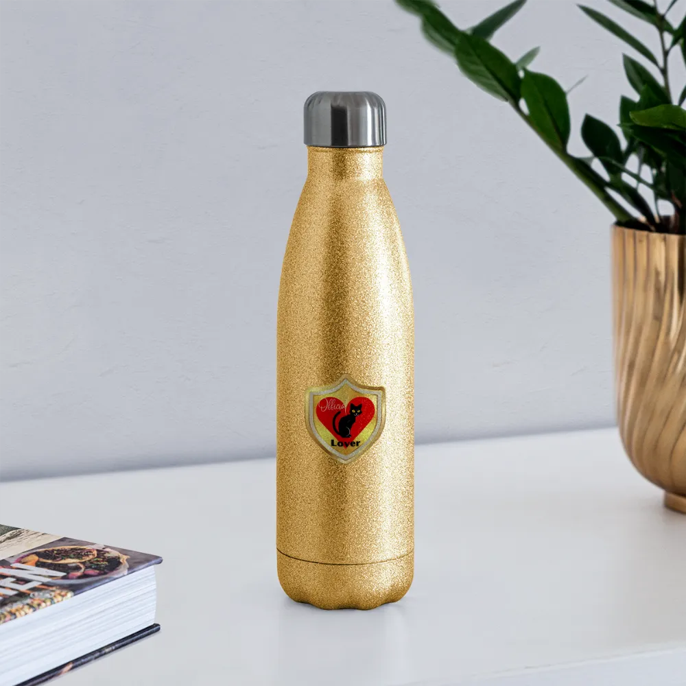 Official Cat Lover Badge Insulated Stainless Steel Water Bottle