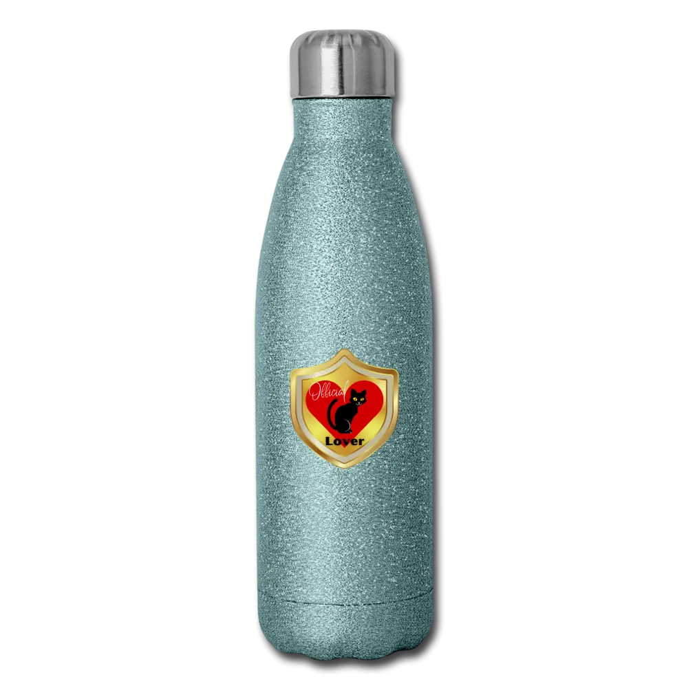 Official Cat Lover Badge Insulated Stainless Steel Water Bottle
