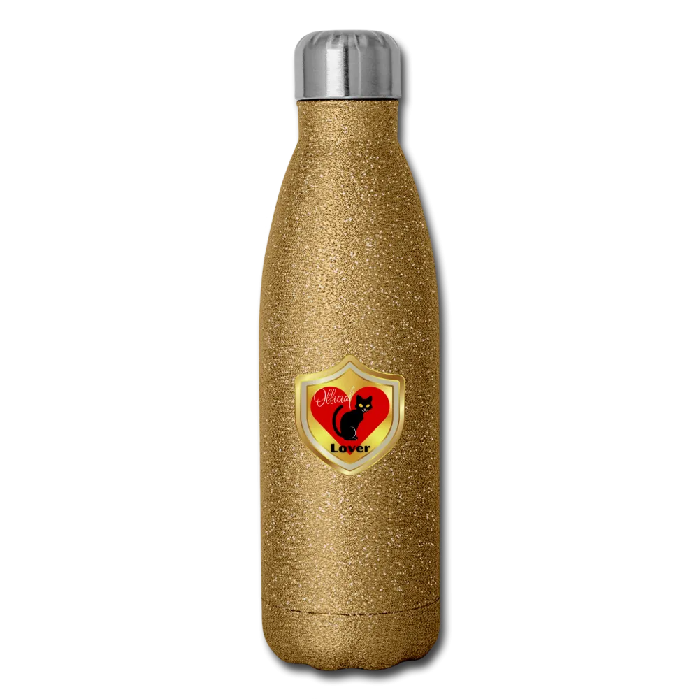 Official Cat Lover Badge Insulated Stainless Steel Water Bottle