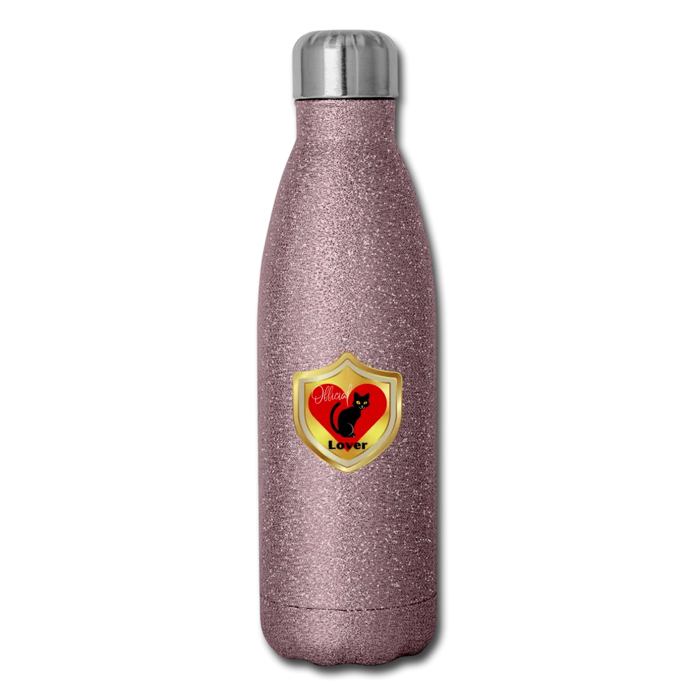 Official Cat Lover Badge Insulated Stainless Steel Water Bottle