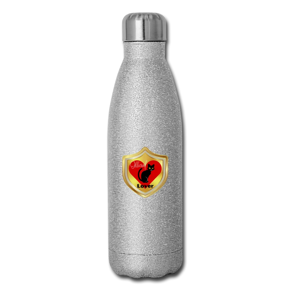 Official Cat Lover Badge Insulated Stainless Steel Water Bottle