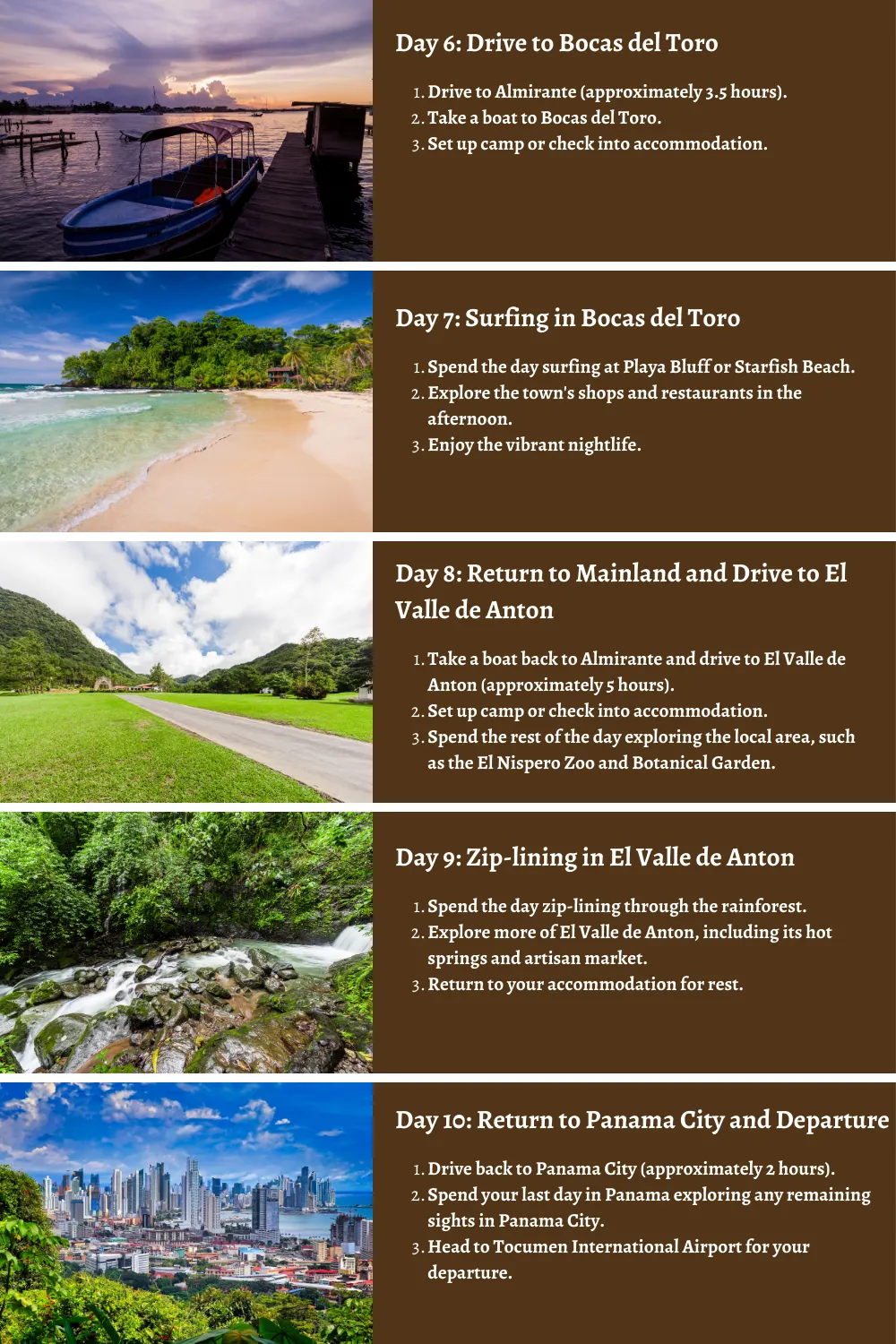 Panama - From Canal Crossroads to Breathtaking Biodiversity: A 10 Day Itinerary to Camping, Surfing, Climbing, Hiking, and Zip-Lining