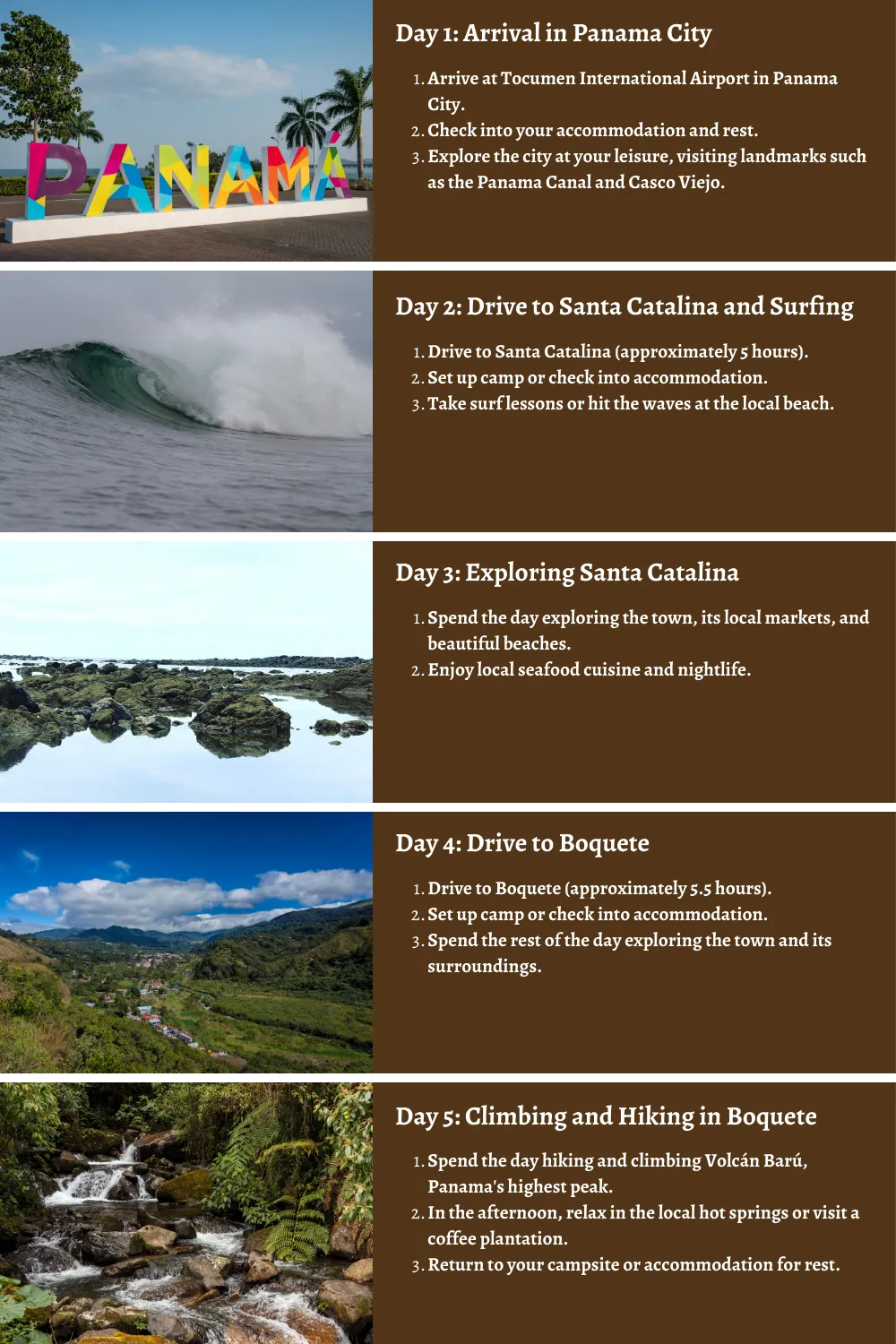 Panama - From Canal Crossroads to Breathtaking Biodiversity: A 10 Day Itinerary to Camping, Surfing, Climbing, Hiking, and Zip-Lining