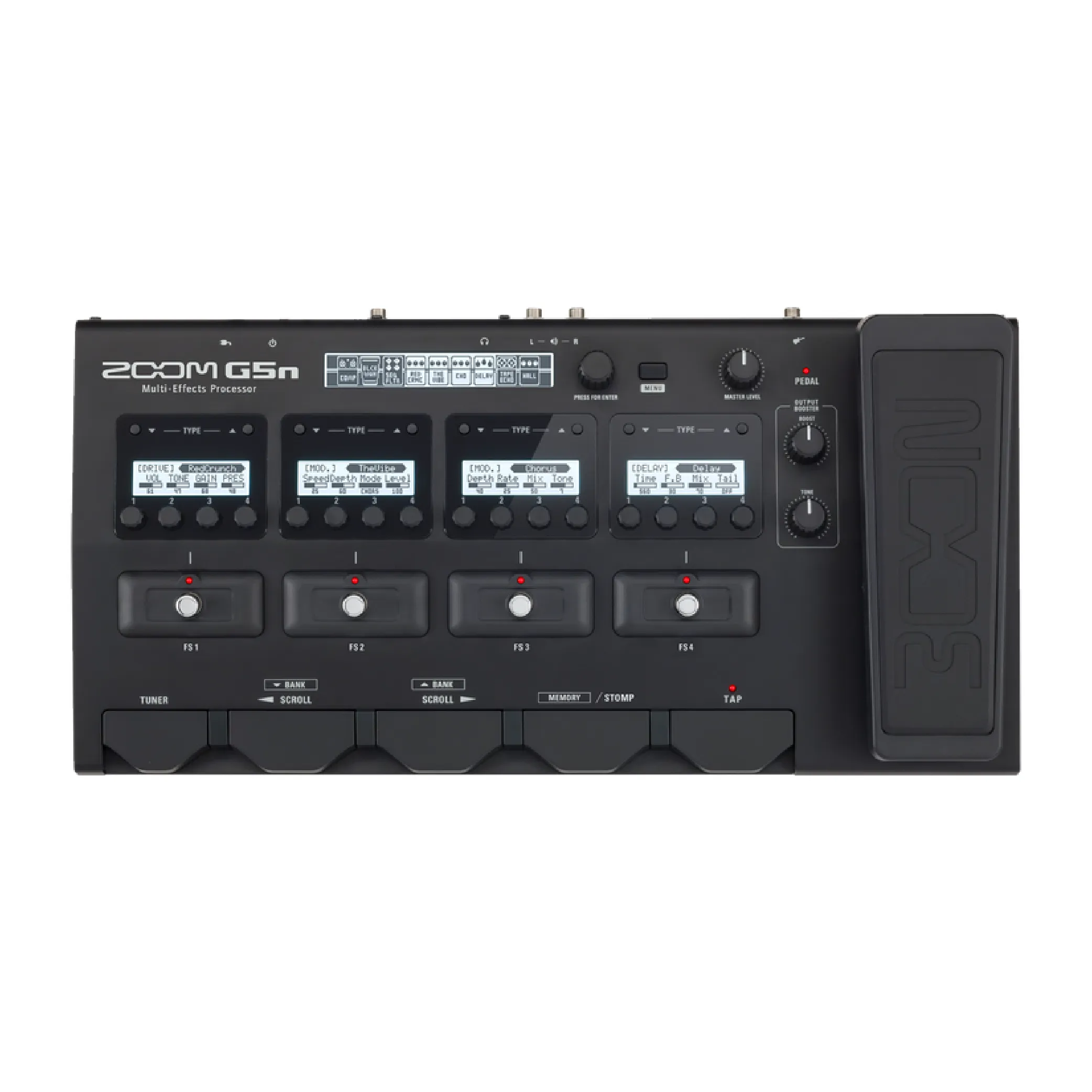 PEDAL MULTIEFECTO PARA GUITARRA ELECTRICA ZOOM G5N CON ADAPTADOR