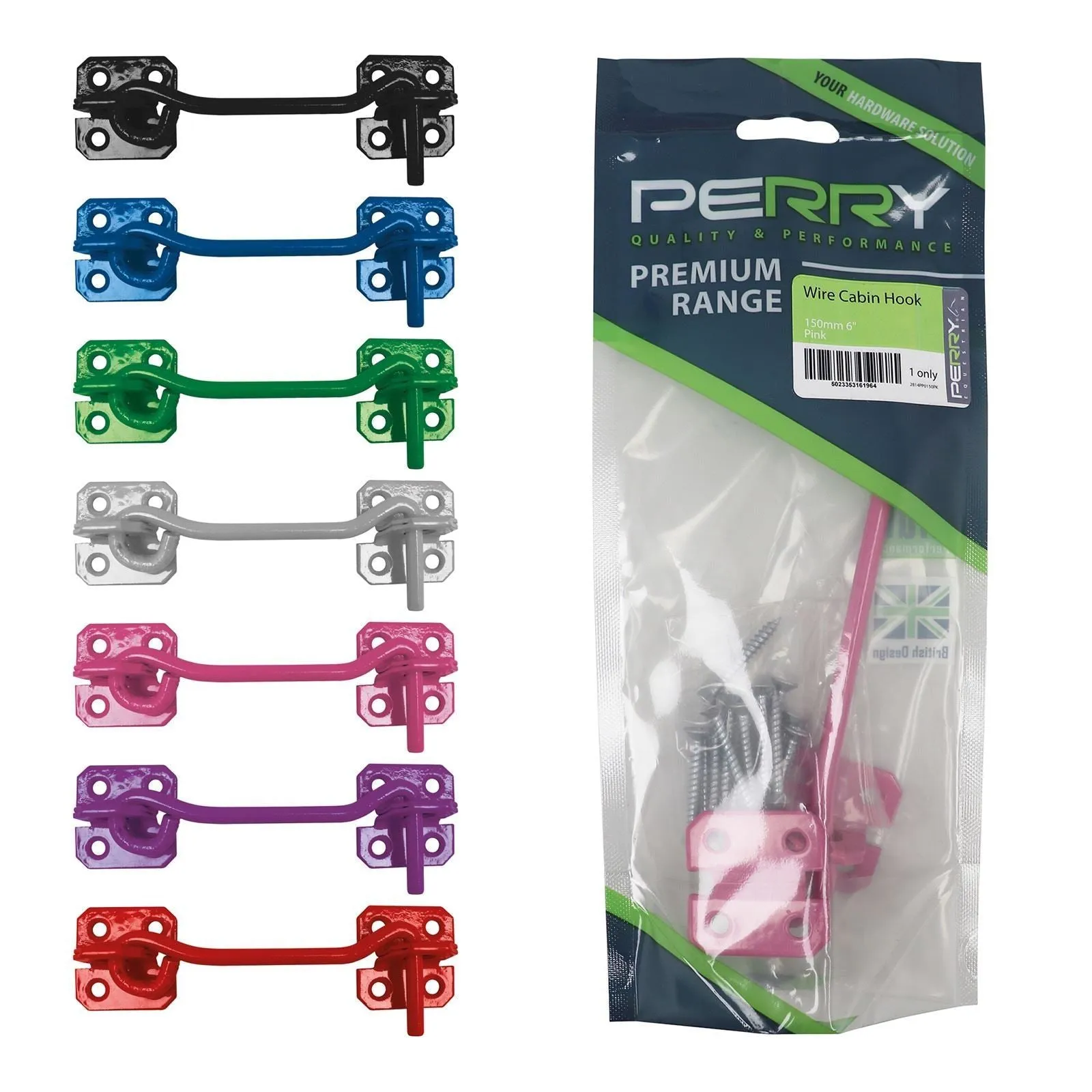 Perry Equestrian 150mm 6 Perry Equestrian Wire Cabin Hooks"