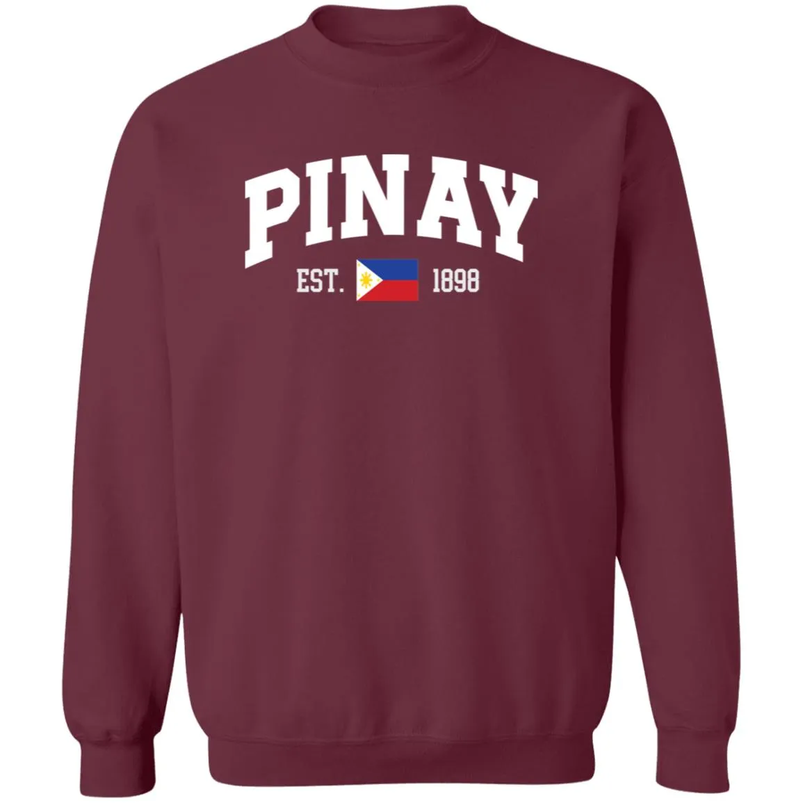 Pinay Est 1898 Unisex Crewneck Pullover Sweatshirt