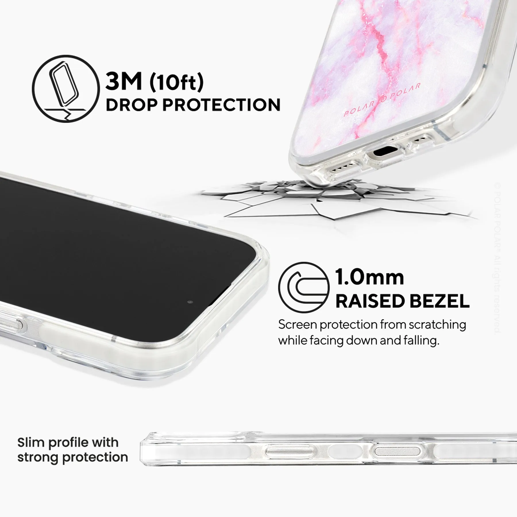 Pink White - iPhone 16 Clear Bumper MagSafe Case