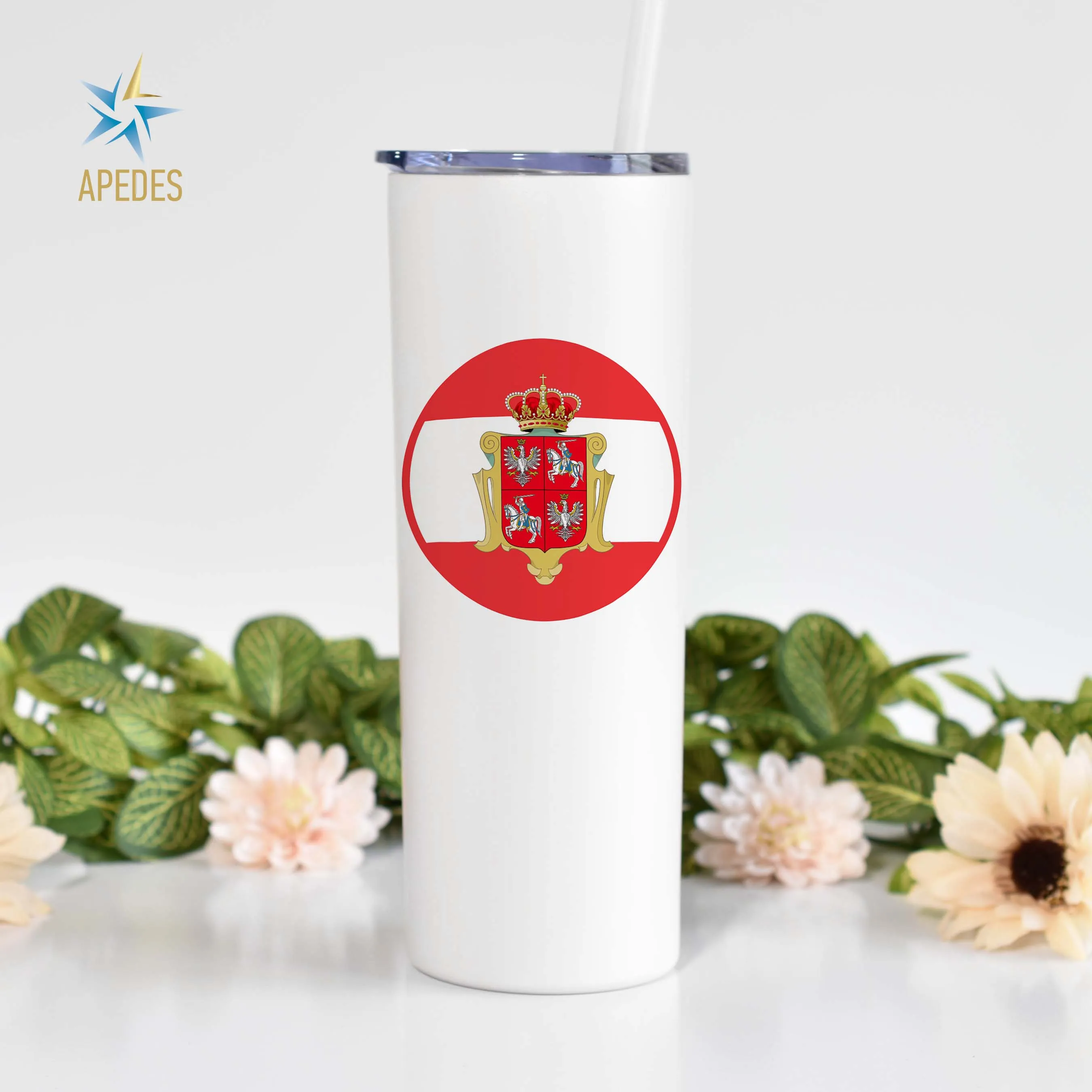 Polish - Lithuanian Commonwealth Stainless Steel Skinny Tumbler 20 OZ