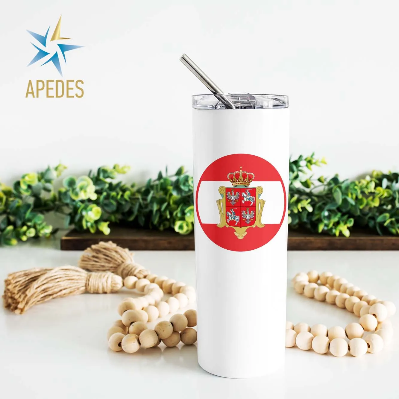 Polish - Lithuanian Commonwealth Stainless Steel Skinny Tumbler 20 OZ