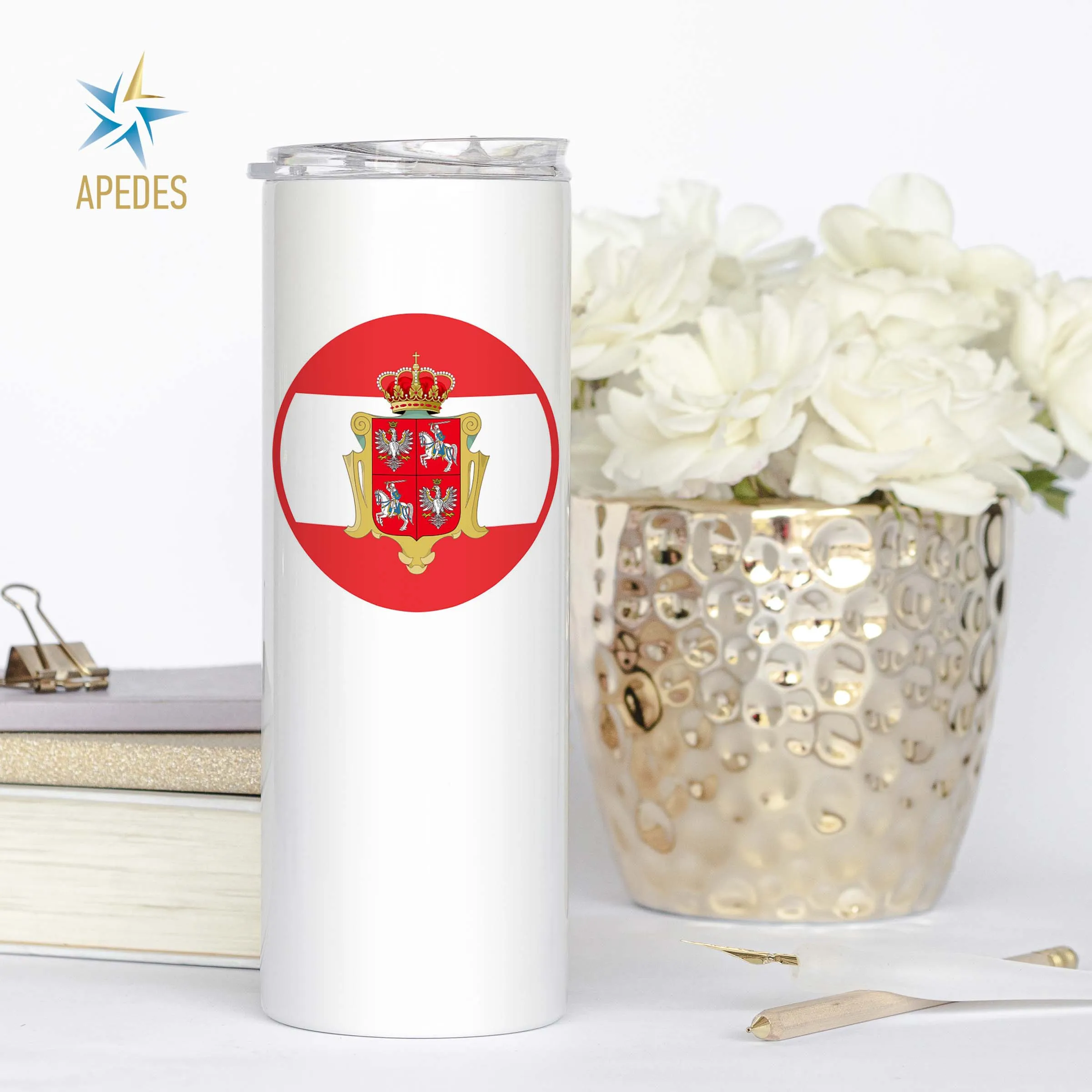 Polish - Lithuanian Commonwealth Stainless Steel Skinny Tumbler 20 OZ