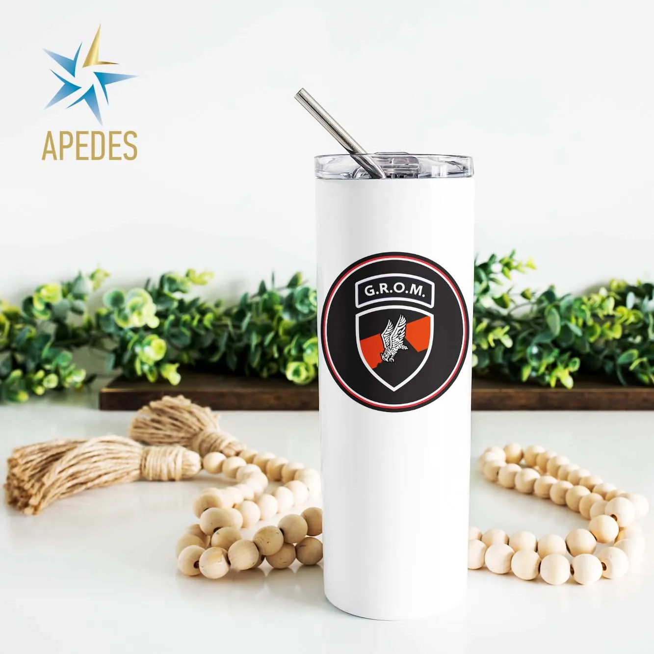 Polish Special Forces Ensign GROM Stainless Steel Skinny Tumbler 20 OZ