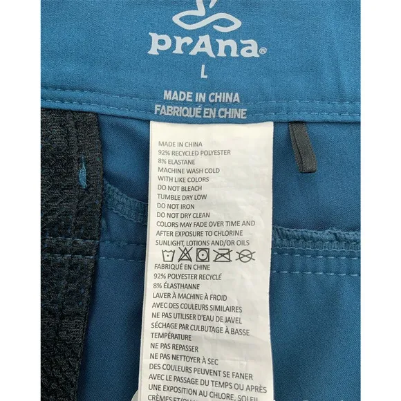 prAna Shorts Women's Size Large Lightweight High Rise Drawcord Hiking Running