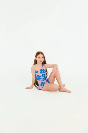Purple Retro Floral Dance Set