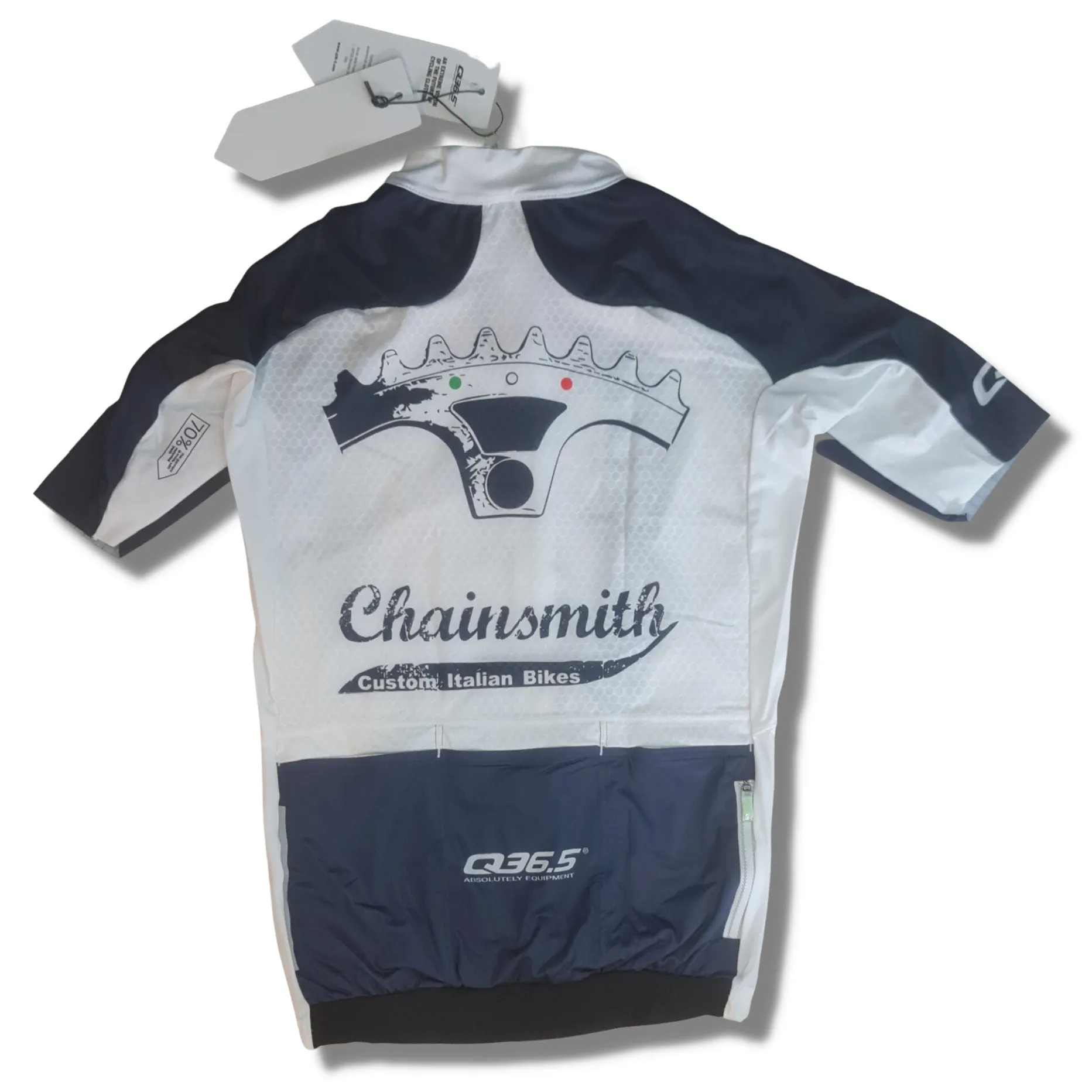 Q36.5 MENS JERSEY SHORT SLEEVE CHAINSMITH WHITE NAVY