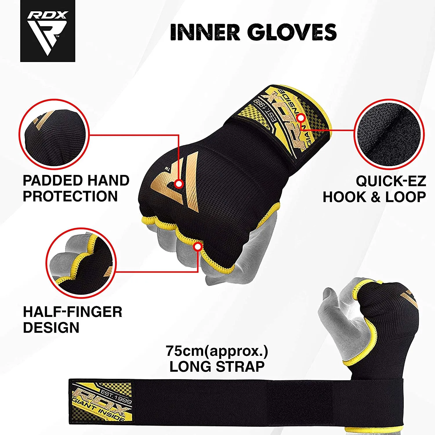 RDX QUICK WRAPS INNER GLOVES