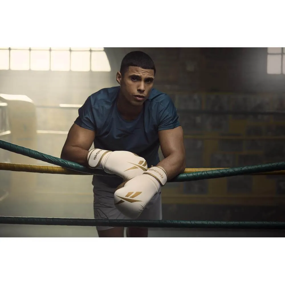 Reebok Boxing Gloves - White and Gold