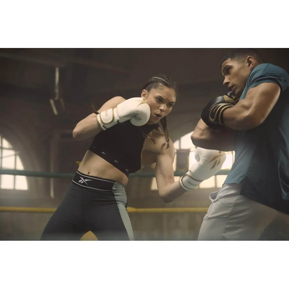 Reebok Boxing Gloves - White and Gold