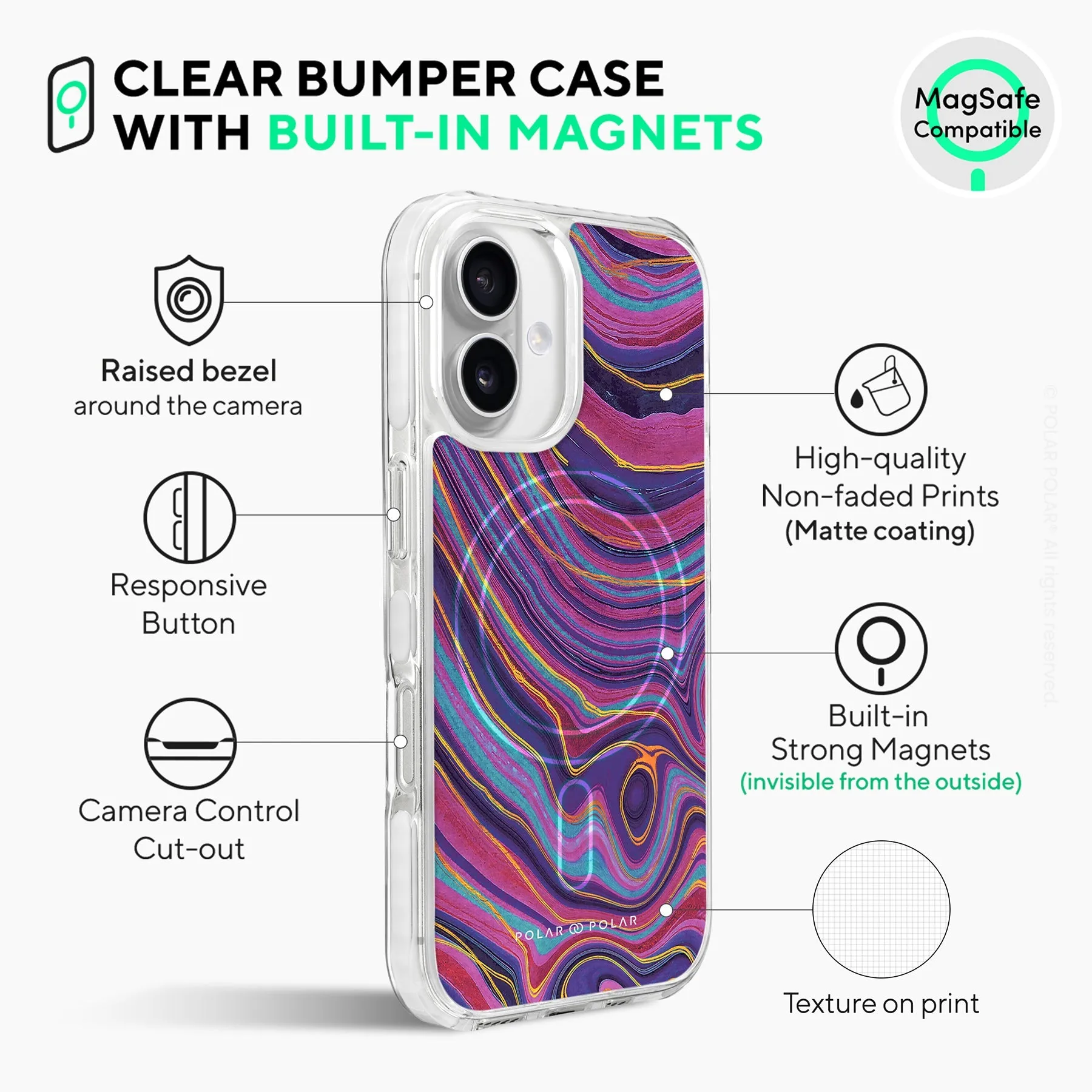 Rhythm in the Desert - iPhone 16 Clear Bumper MagSafe Case