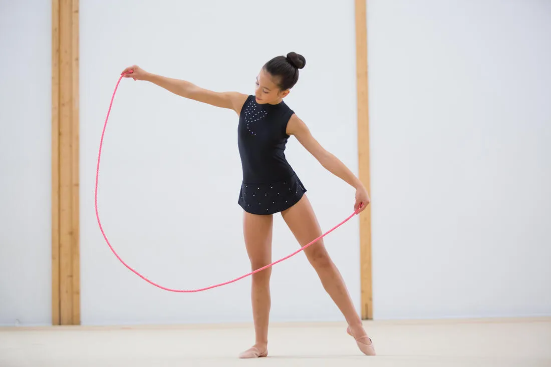 Rhythmic Gymnastics Sleeveless Leotard Rhinestones