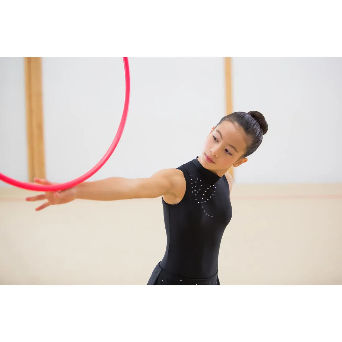 Rhythmic Gymnastics Sleeveless Leotard Rhinestones