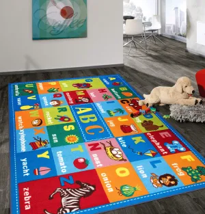 Rugshop Kids Educational Learning Alphabet Symbols Non Skid (Non Slip)