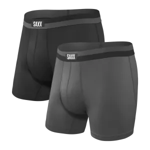 SAXX Sport Mesh Mens Boxer Brief Fly - 2 Pack