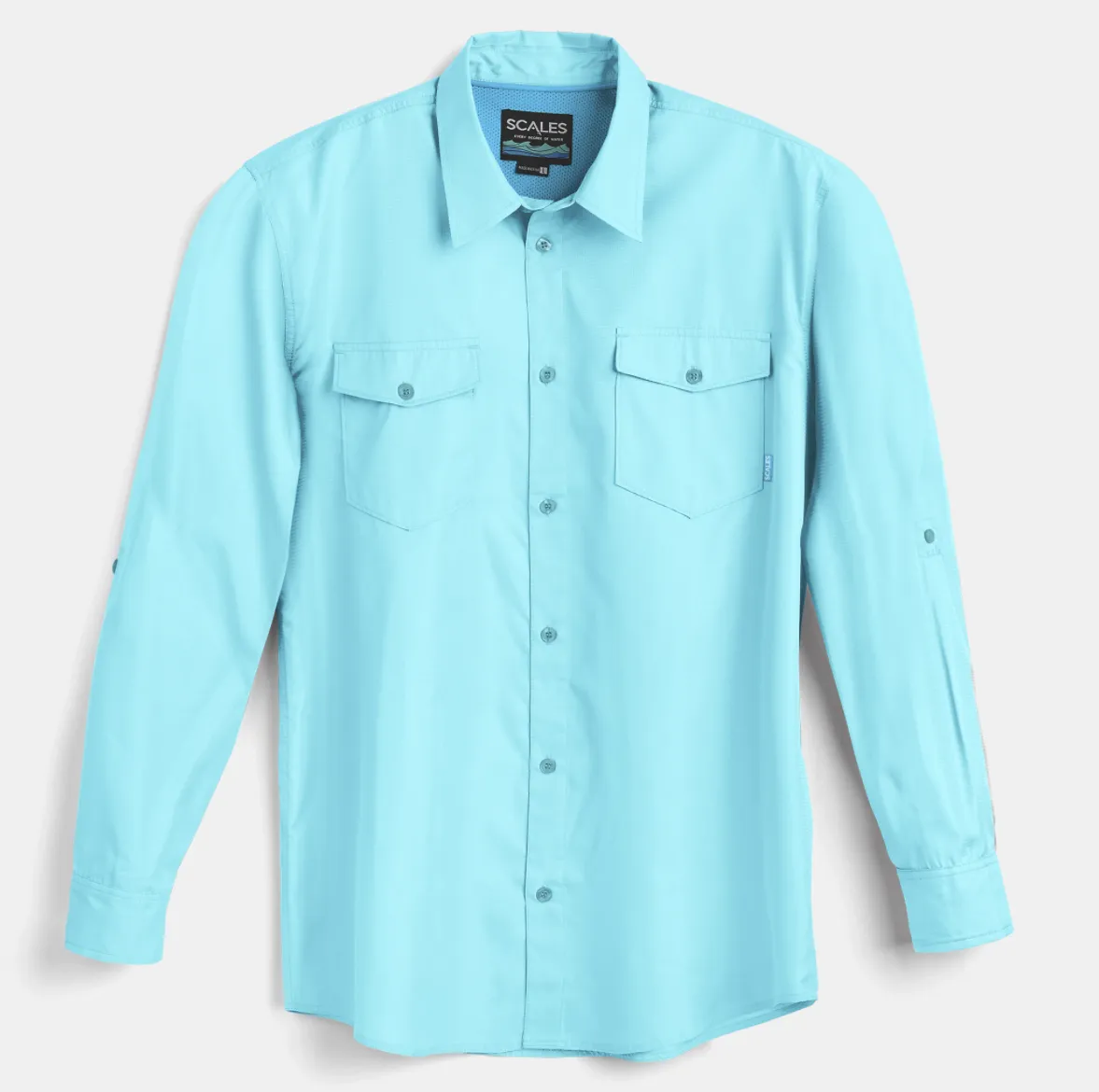 Scales Gear Performance Button Down Slack Tide Mens Saltwater Shirt