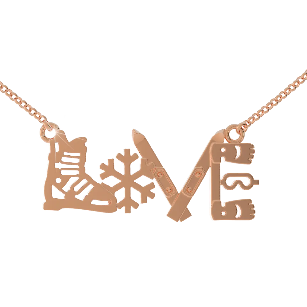 Ski Love Pendant