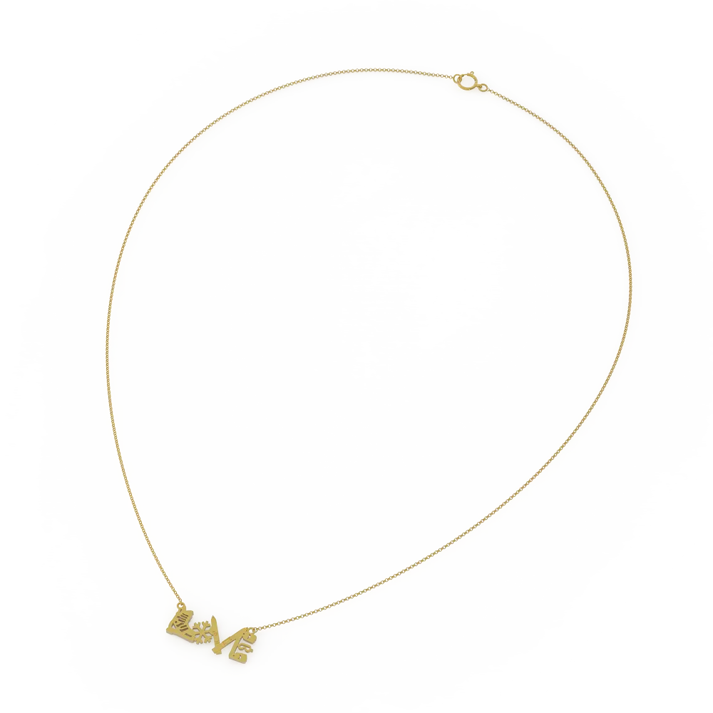 Ski Love Pendant