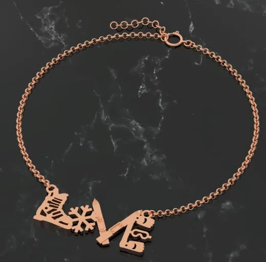 Ski Love Pendant