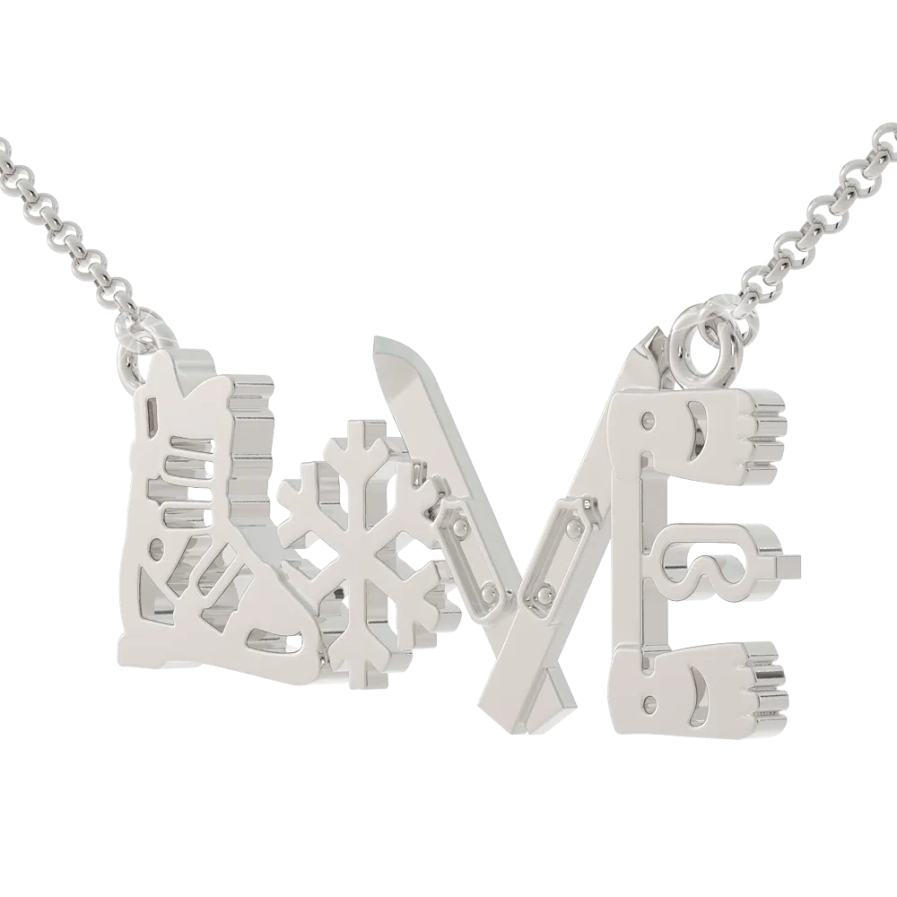 Ski Love Pendant
