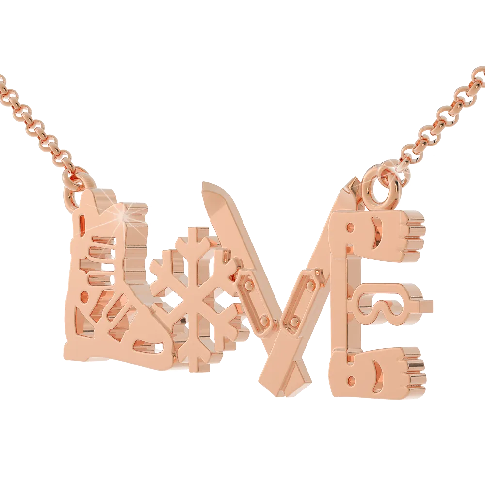 Ski Love Pendant