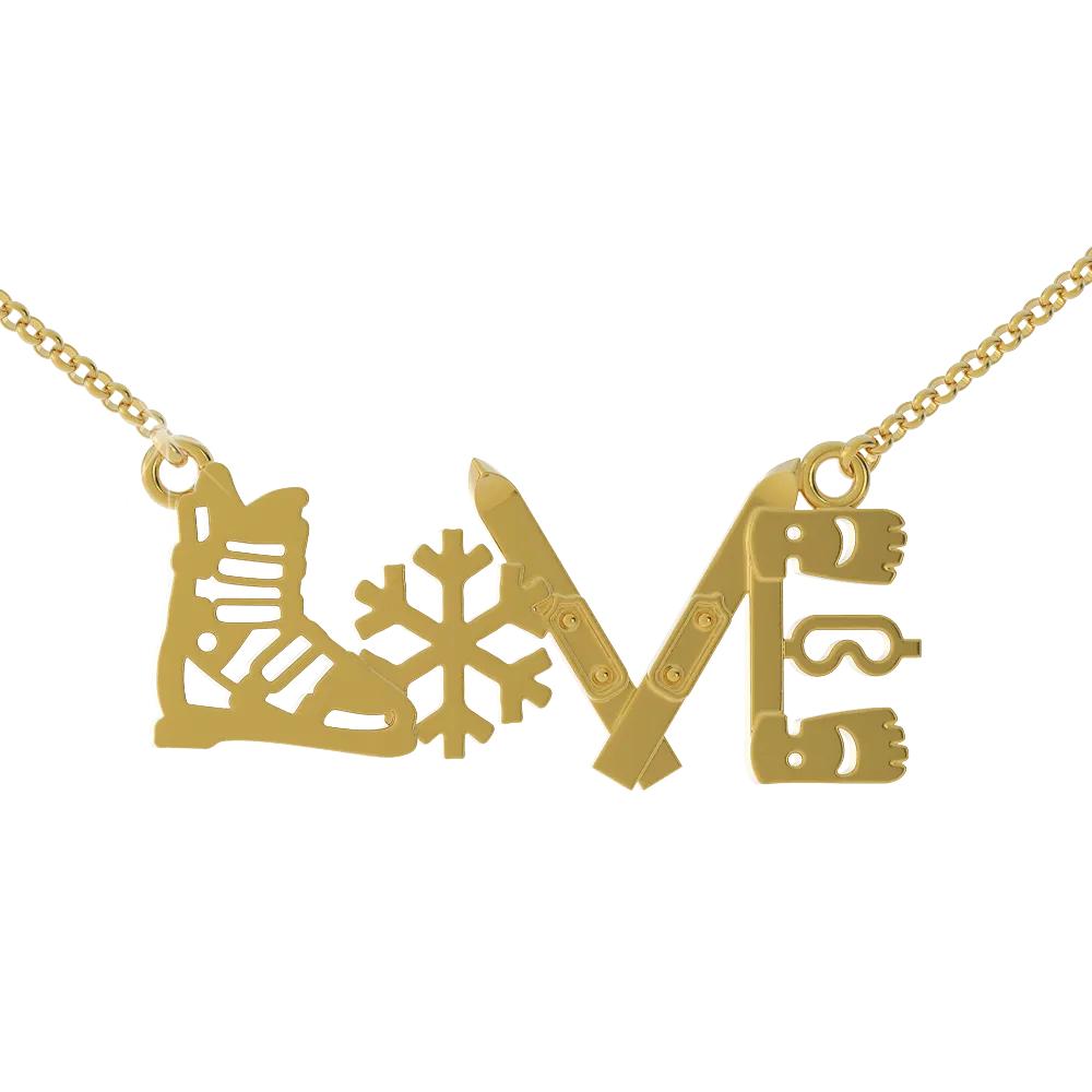 Ski Love Pendant