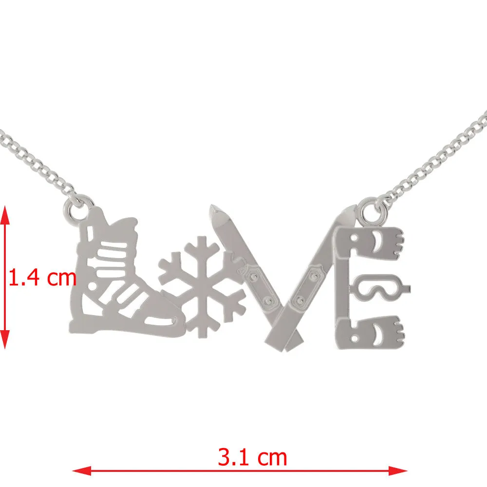 Ski Love Pendant