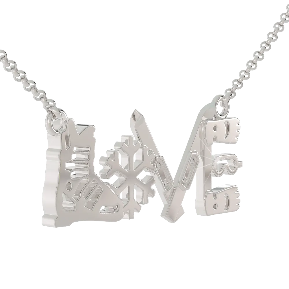 Ski Love Pendant