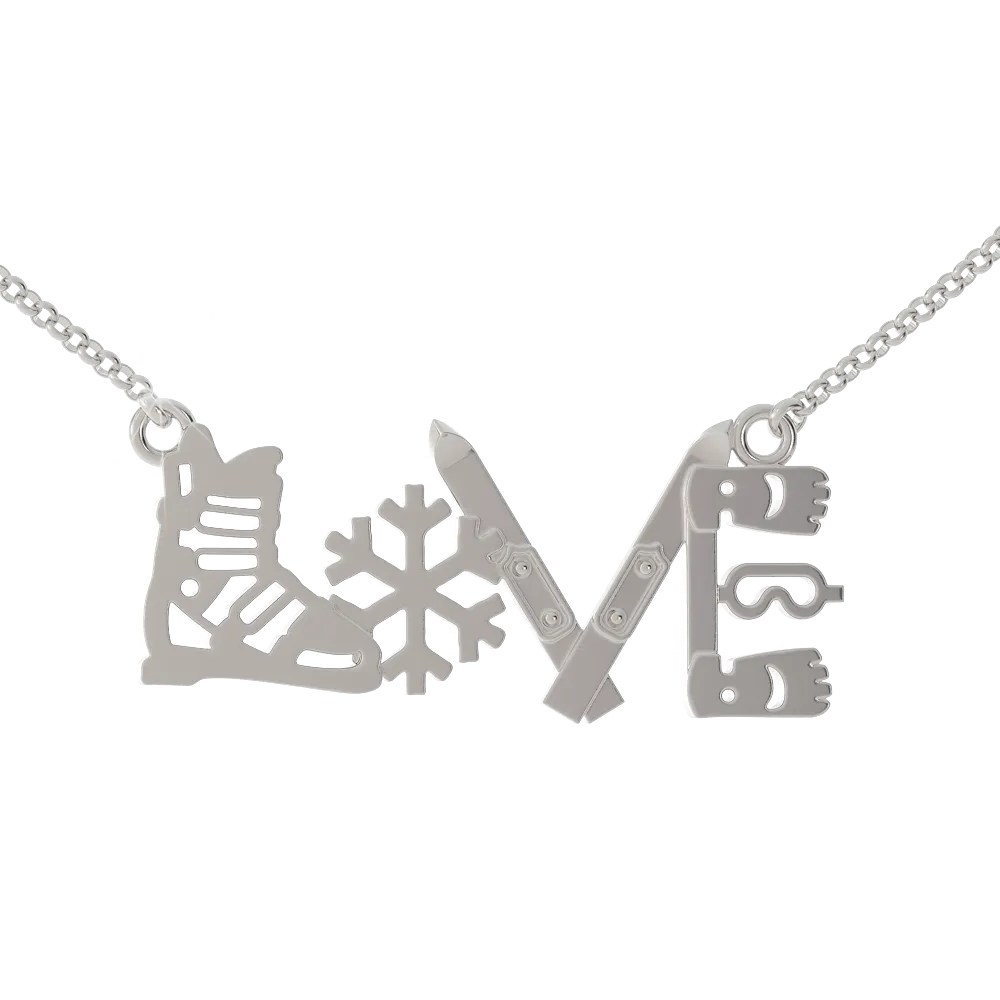 Ski Love Pendant
