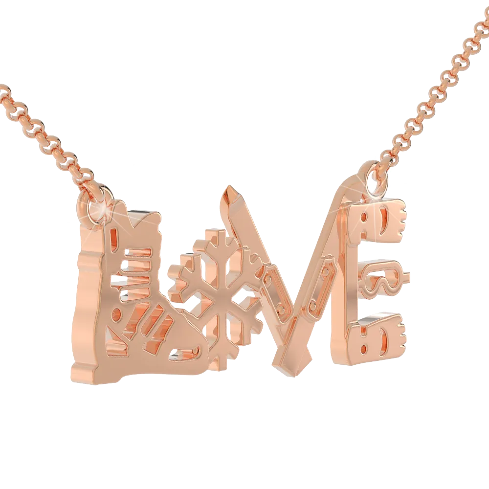 Ski Love Pendant