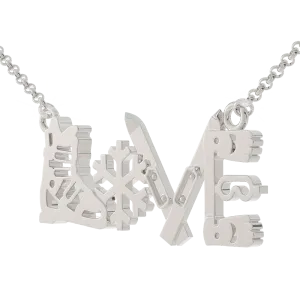 Ski Love Pendant