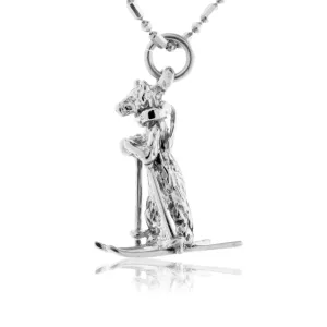 Skiing Bear Charm