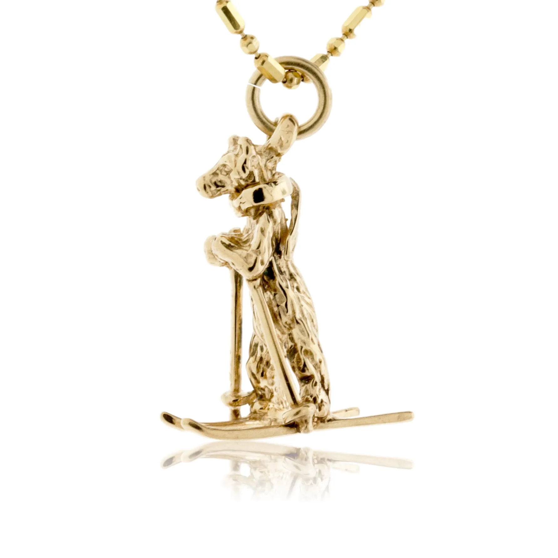 Skiing Bear Charm
