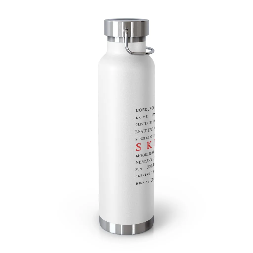 Skiing Memories Vacuum Insulated Bottle, Skiing Bottle, Skier Gifts